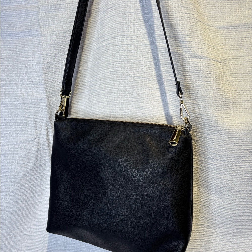 Steve Madden Black Crossbody Bag with Gold Hardware - Adjustable